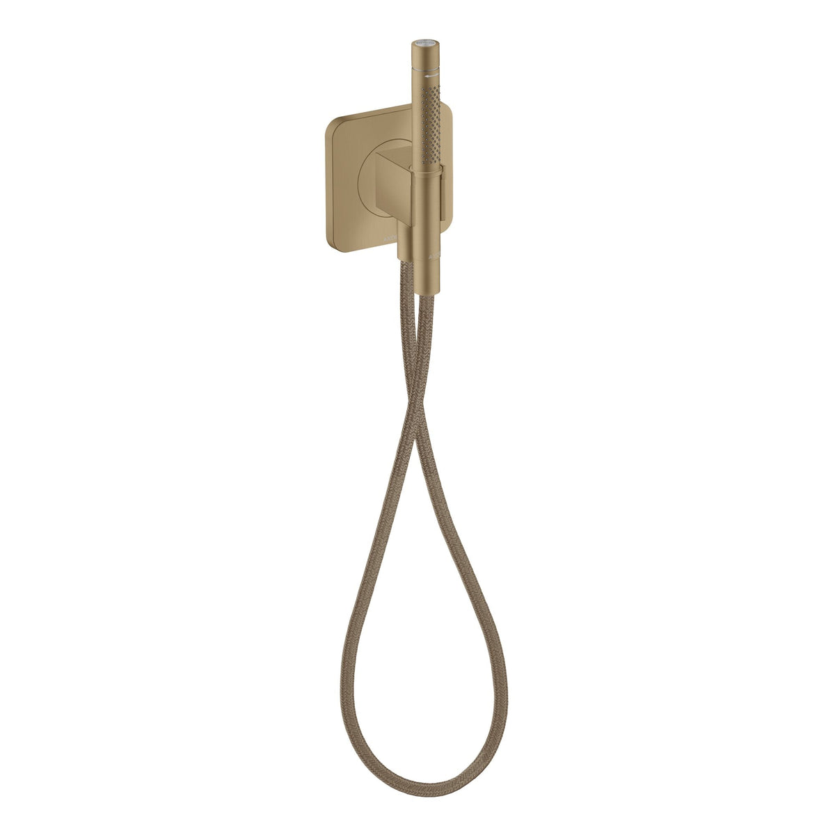 AXOR-Citterio-C-Porter-unit-120-120-softsquare-with-baton-hand-shower-2jet-and-textile-shower-hose-Brushed-Bronze-49626140