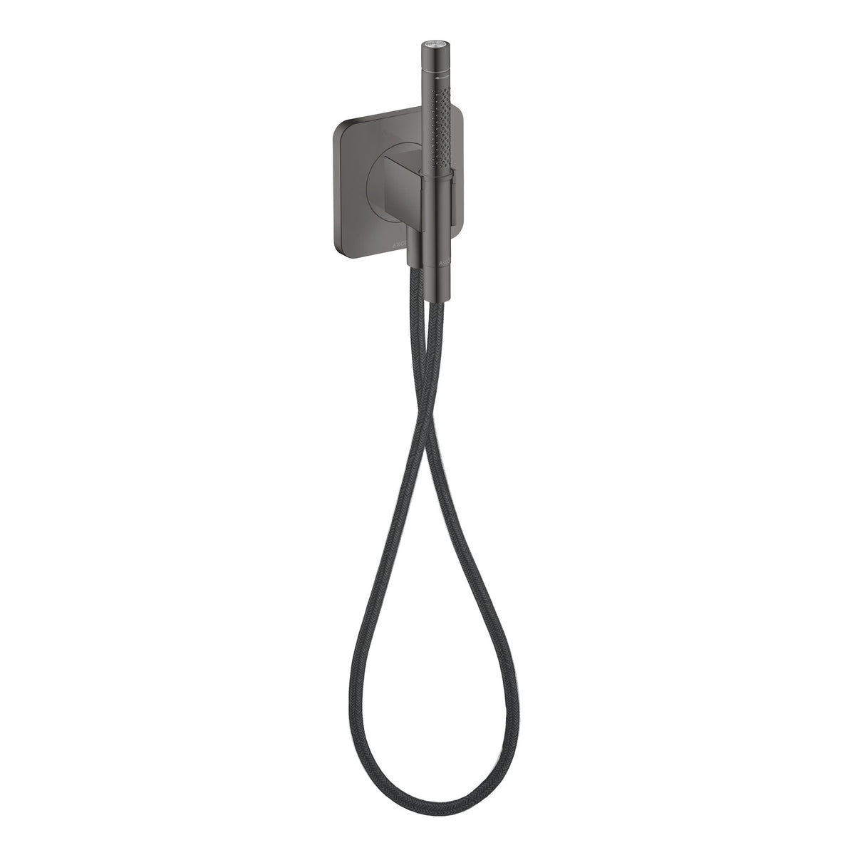 AXOR-Citterio-C-Porter-unit-120-120-softsquare-with-baton-hand-shower-2jet-and-textile-shower-hose-Polished-Black-Chrome-49626330