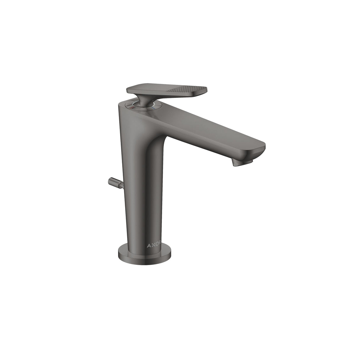 AXOR-Citterio-C-Single-lever-basin-mixer-125-with-CoolStart-and-pop-up-waste-set-cubic-cut-Polished-Black-Chrome-49031330