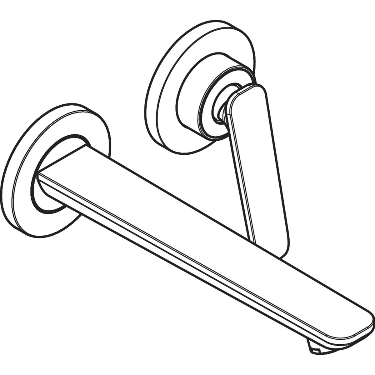 AXOR-Citterio-C-Single-lever-basin-mixer-for-concealed-installation-wall-mounted-with-spout-195-mm-49110-technical-02