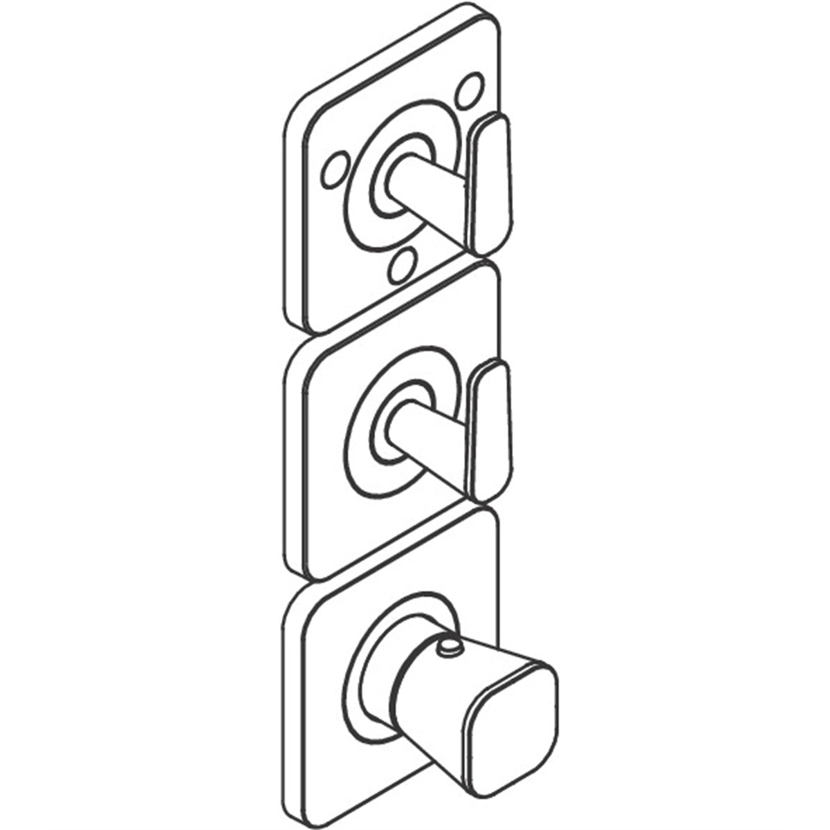 AXOR-Citterio-C-Thermostatic-module-380-120-for-concealed-installation-with-escutcheons-for-3-functions-49710-technical-02