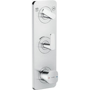 AXOR-Citterio-C-Thermostatic-module-380-120-for-concealed-installation-with-plate-for-2-functions-Chrome-49700000