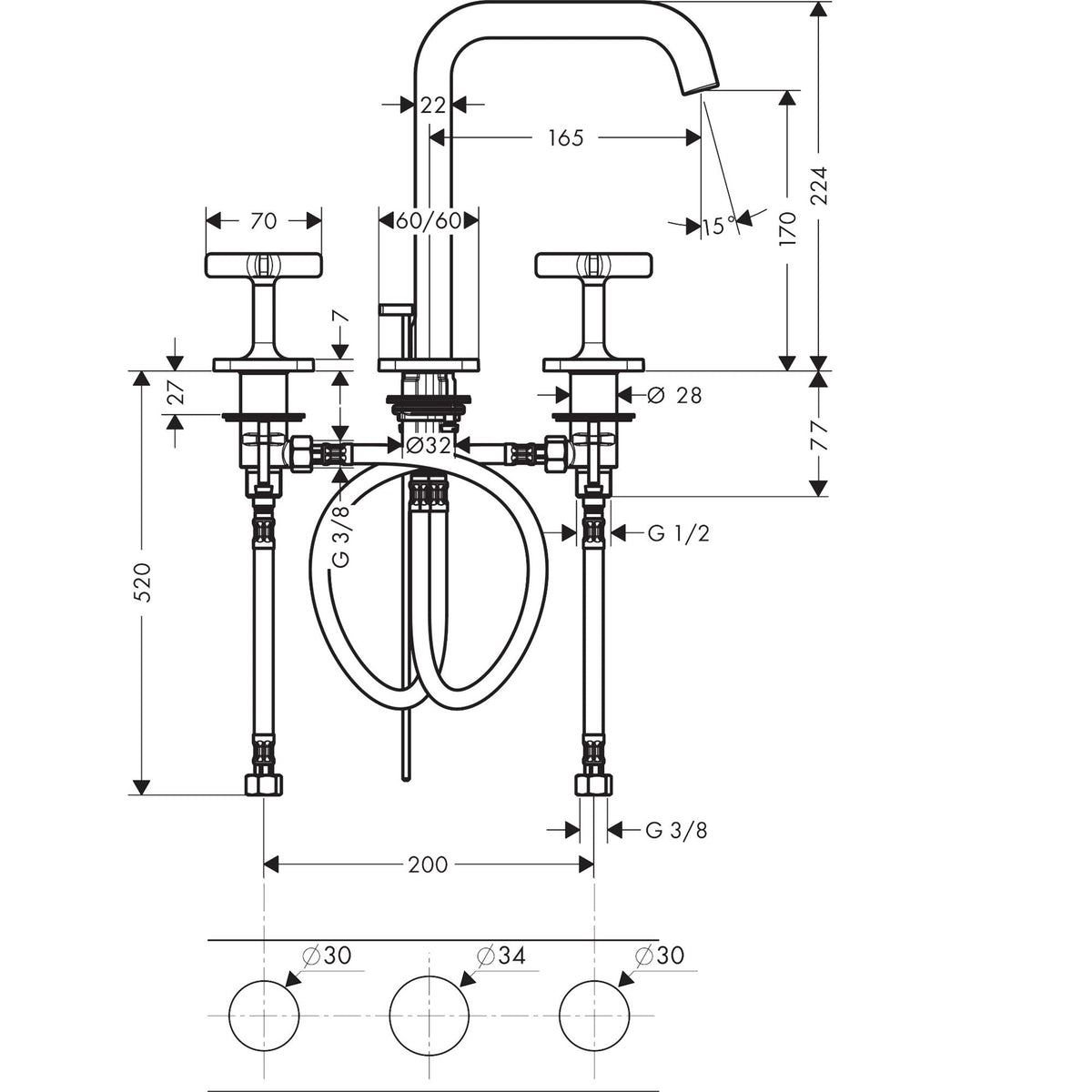 AXOR-Citterio-E-3-hole-basin-mixer-170-with-escutcheons-and-pop-up-waste-set-36108-technical-01