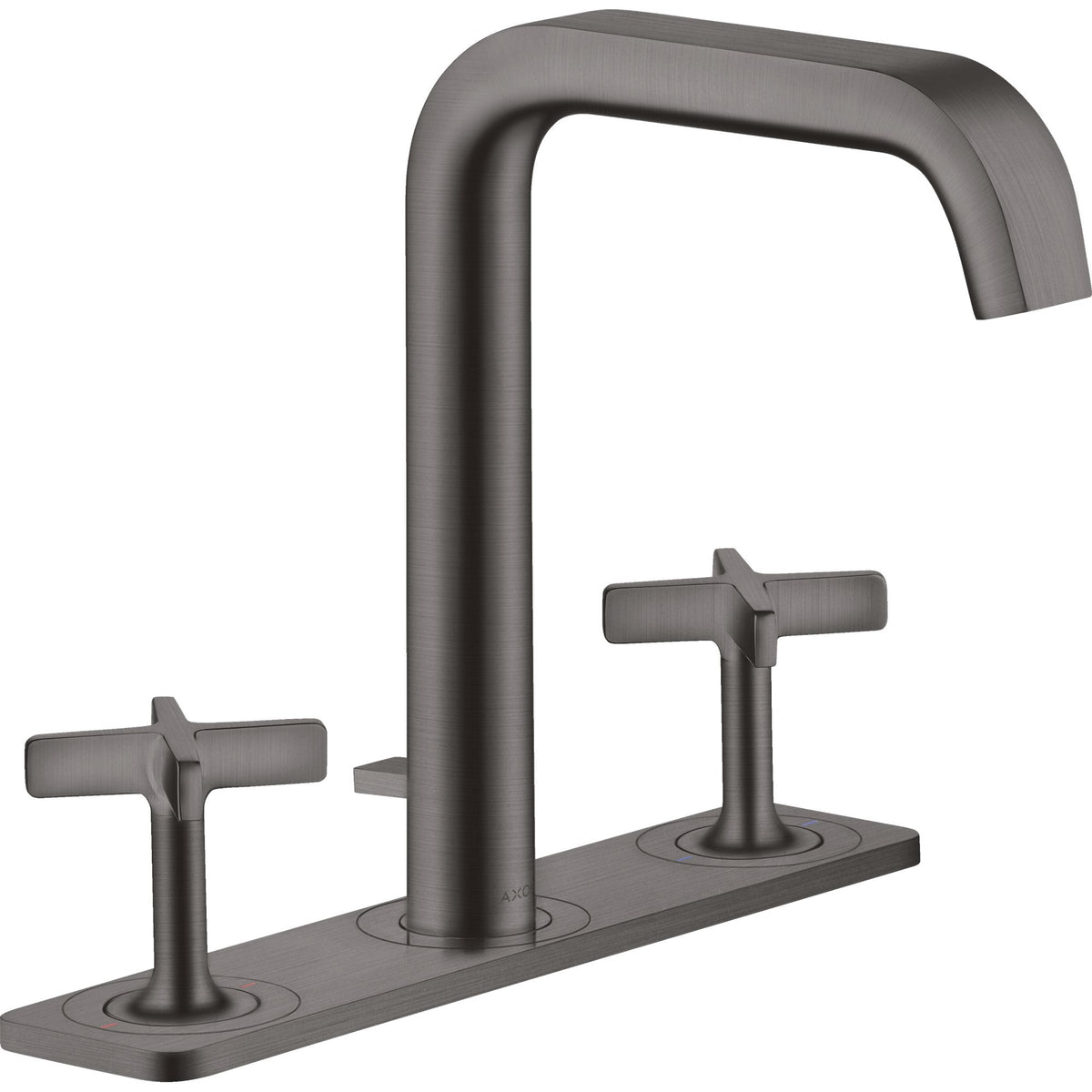 AXOR-Citterio-E-3-hole-basin-mixer-170-with-plate-and-pop-up-waste-set-Brushed-Black-Chrome-36116340
