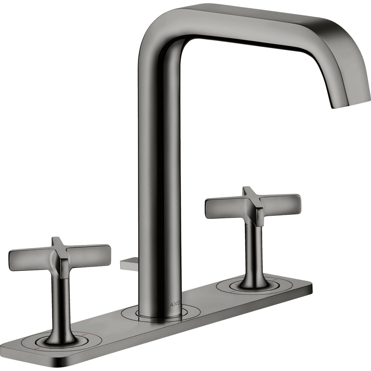 AXOR-Citterio-E-3-hole-basin-mixer-170-with-plate-and-pop-up-waste-set-Polished-Black-Chrome-36116330