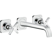 AXOR-Citterio-E-3-hole-basin-mixer-for-concealed-installation-wall-mounted-with-spout-220-mm-and-escutcheons-Chrome-36107000