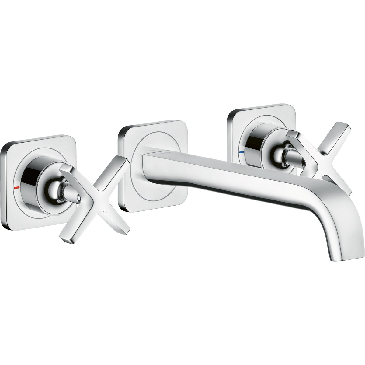 AXOR-Citterio-E-3-hole-basin-mixer-for-concealed-installation-wall-mounted-with-spout-220-mm-and-escutcheons-Chrome-36107000