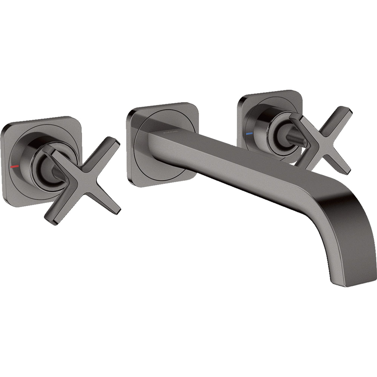 AXOR-Citterio-E-3-hole-basin-mixer-for-concealed-installation-wall-mounted-with-spout-220-mm-and-escutcheons-Polished-Black-Chrome-36107330