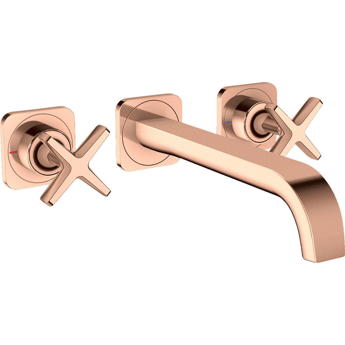 AXOR-Citterio-E-3-hole-basin-mixer-for-concealed-installation-wall-mounted-with-spout-220-mm-and-escutcheons-Polished-Red-Gold-36107300