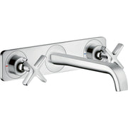 AXOR-Citterio-E-3-hole-basin-mixer-for-concealed-installation-wall-mounted-with-spout-220-mm-and-plate-Chrome-36115000