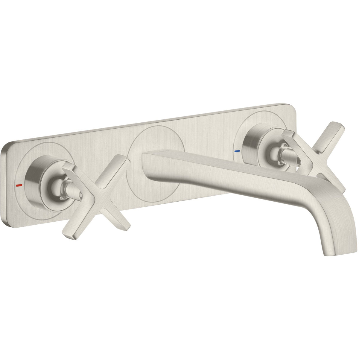 AXOR-Citterio-E-3-hole-basin-mixer-for-concealed-installation-wall-mounted-with-spout-220-mm-and-plate-Stainless-Steel-Optic-36115800