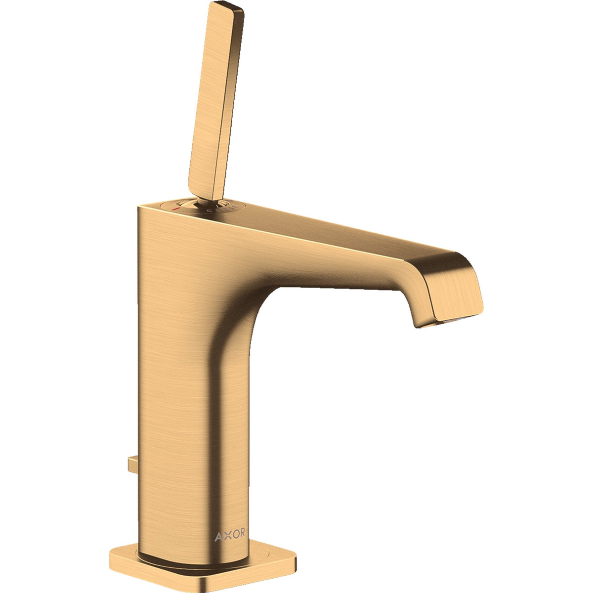 AXOR-Citterio-E-Single-lever-basin-mixer-130-with-pin-handle-and-pop-up-waste-set-Brushed-Brass-36100950