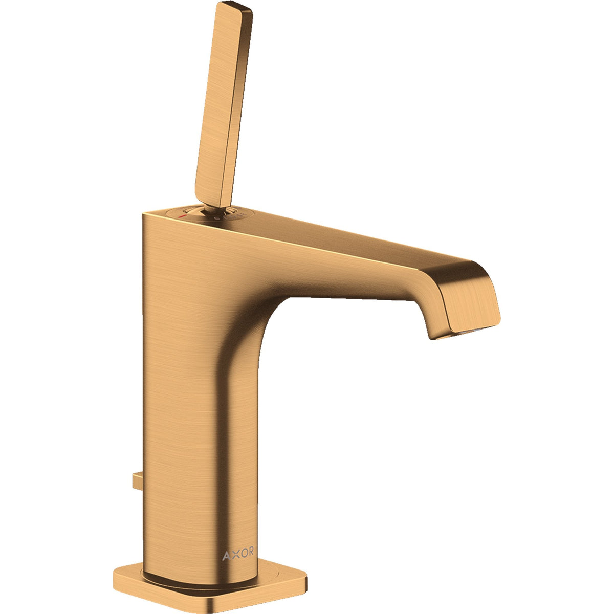 AXOR-Citterio-E-Single-lever-basin-mixer-130-with-pin-handle-and-pop-up-waste-set-Brushed-Gold-Optic-36100250