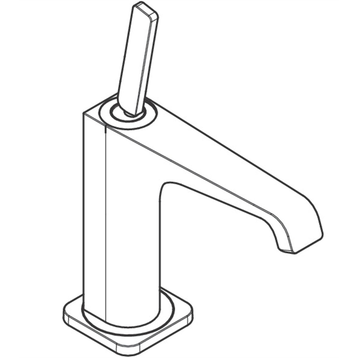 AXOR-Citterio-E-Single-lever-basin-mixer-130-with-pin-handle-and-waste-set-36101-technical-02