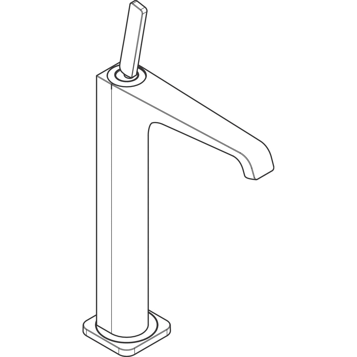 AXOR-Citterio-E-Single-lever-basin-mixer-250-with-pin-handle-for-wash-bowls-with-waste-set-36104-technical-02