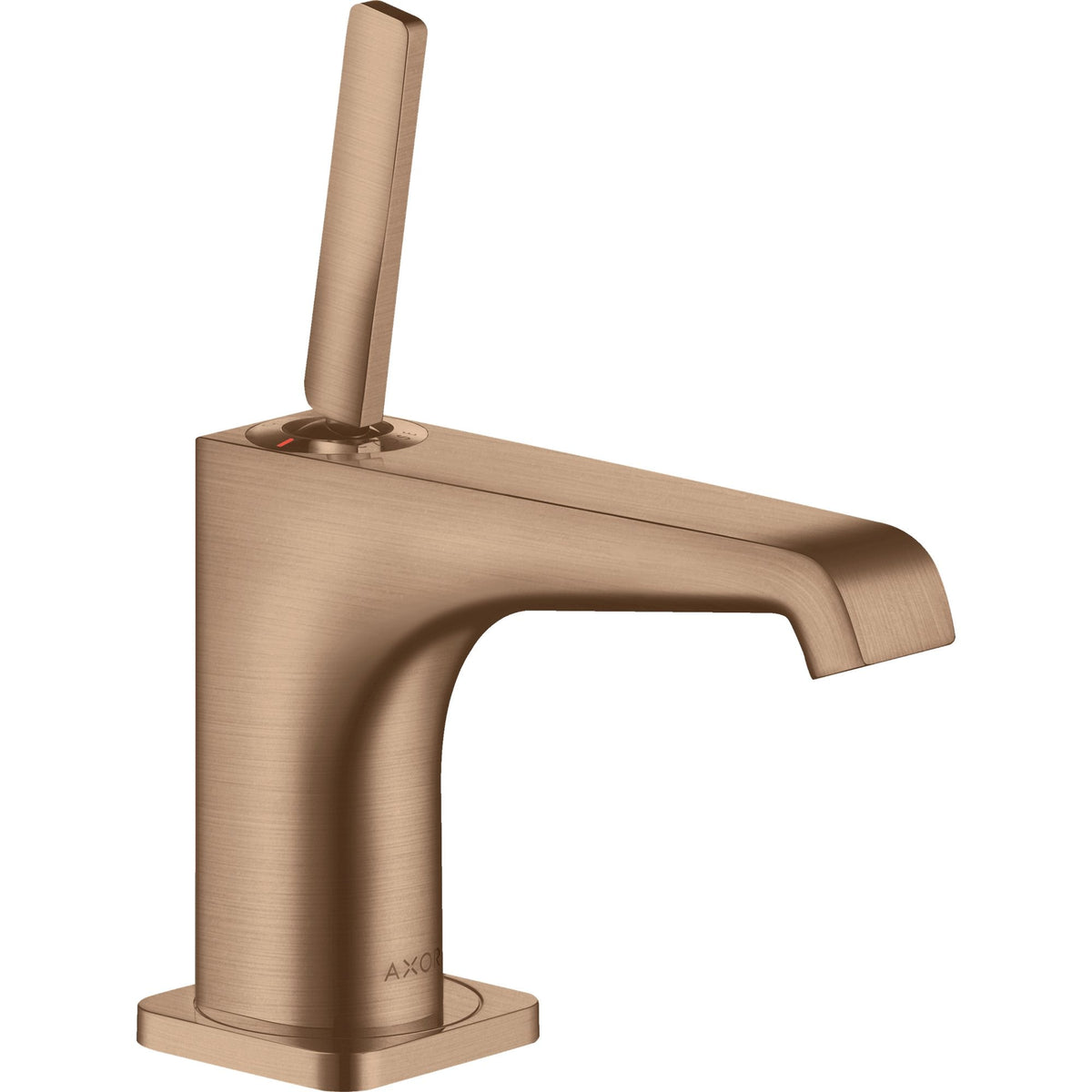AXOR-Citterio-E-Single-lever-basin-mixer-90-with-pin-handle-for-hand-wash-basins-with-waste-set-Brushed-Red-Gold-36102310
