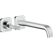 AXOR-Citterio-E-Single-lever-basin-mixer-for-concealed-installation-wall-mounted-with-pin-handle-spout-221-mm-and-escutcheons-Chrome-36106000