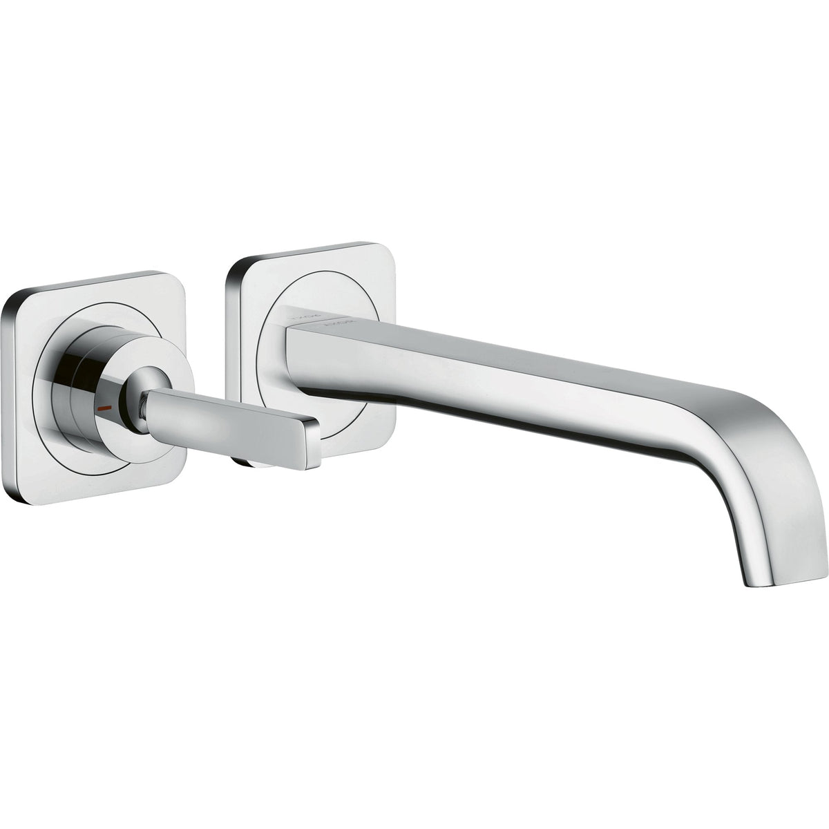 AXOR-Citterio-E-Single-lever-basin-mixer-for-concealed-installation-wall-mounted-with-pin-handle-spout-221-mm-and-escutcheons-Chrome-36106000