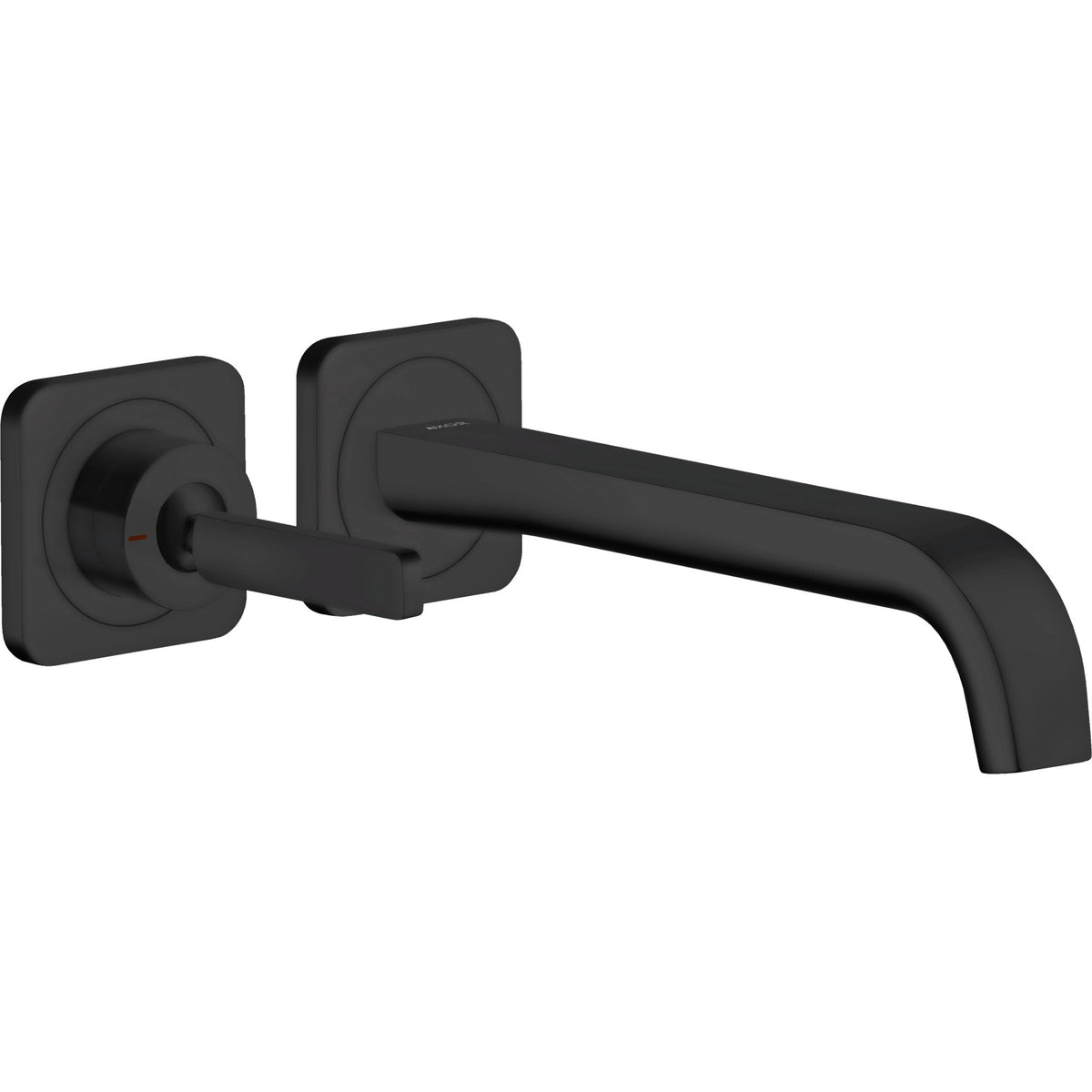 AXOR-Citterio-E-Single-lever-basin-mixer-for-concealed-installation-wall-mounted-with-pin-handle-spout-221-mm-and-escutcheons-Matt-Black-36106670