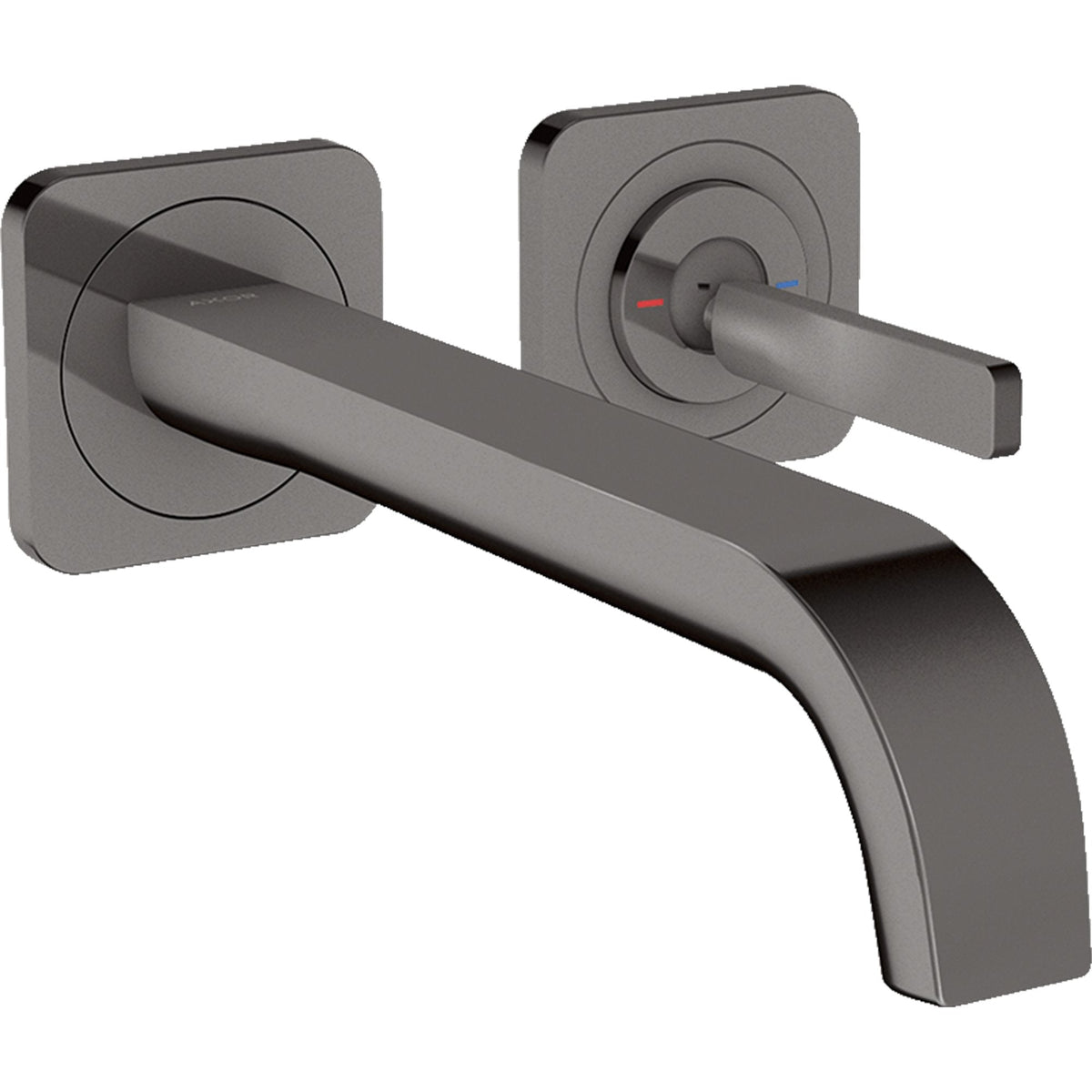 AXOR-Citterio-E-Single-lever-basin-mixer-for-concealed-installation-wall-mounted-with-pin-handle-spout-221-mm-and-escutcheons-Polished-Black-Chrome-36106330