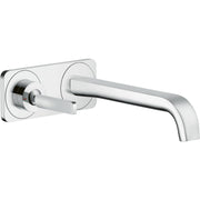 AXOR-Citterio-E-Single-lever-basin-mixer-for-concealed-installation-wall-mounted-with-pin-handle-spout-221-mm-and-plate-Chrome-36114000