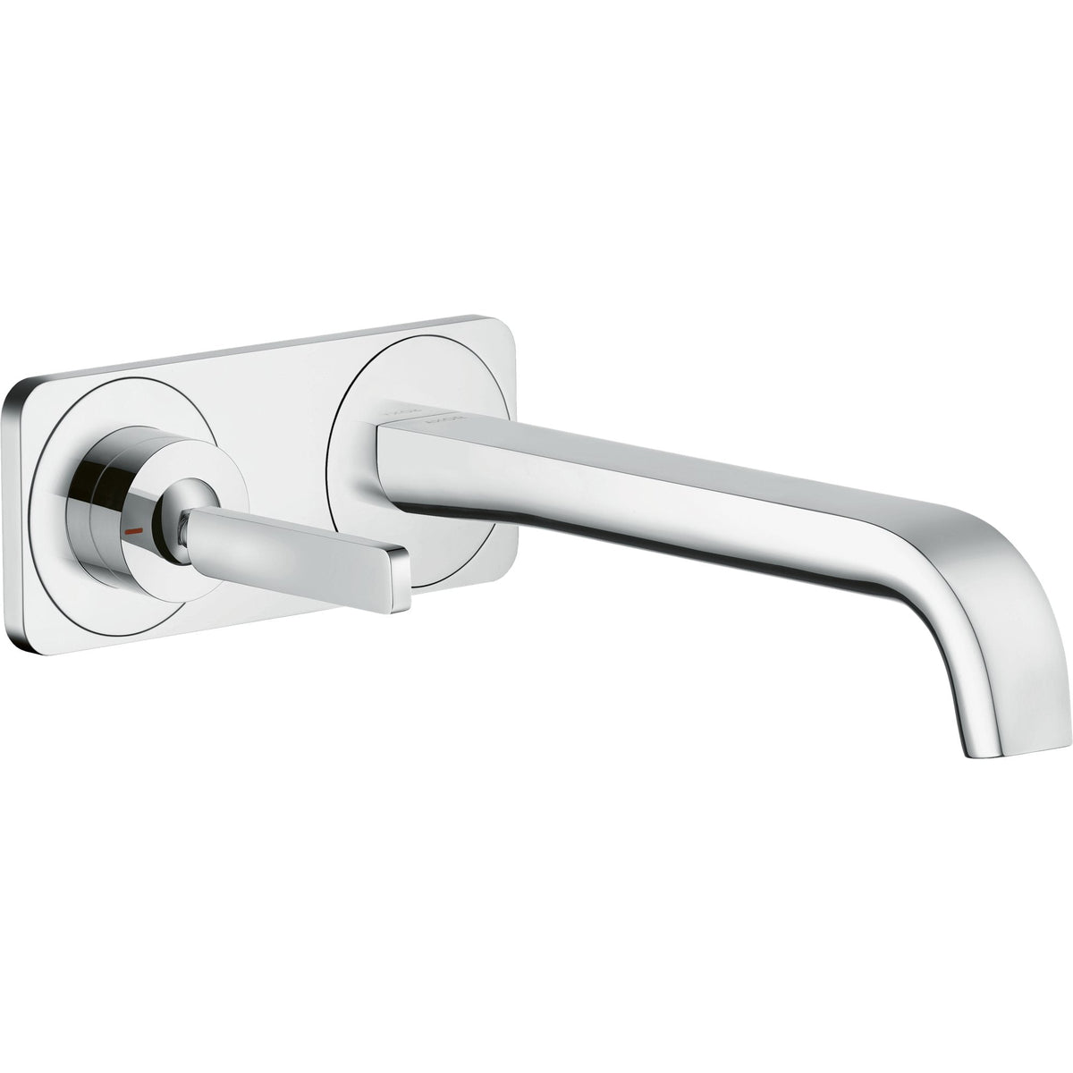 AXOR-Citterio-E-Single-lever-basin-mixer-for-concealed-installation-wall-mounted-with-pin-handle-spout-221-mm-and-plate-Chrome-36114000