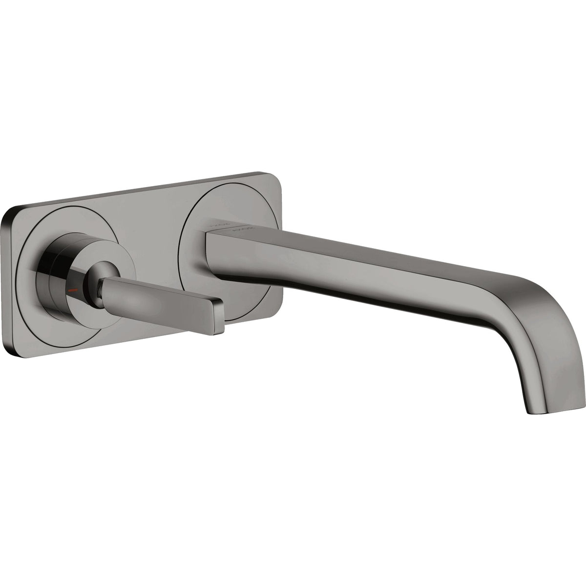 AXOR-Citterio-E-Single-lever-basin-mixer-for-concealed-installation-wall-mounted-with-pin-handle-spout-221-mm-and-plate-Polished-Black-Chrome-36114330