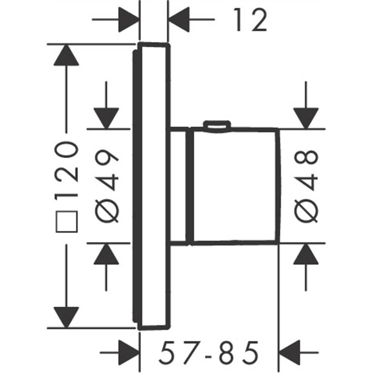 AXOR-Citterio-E-Thermostat-120-120-for-concealed-installation-36702-technical-02