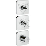 AXOR-Citterio-E-Thermostatic-module-380-120-for-concealed-installation-for-3-functions-with-escutcheons-Chrome-36704000