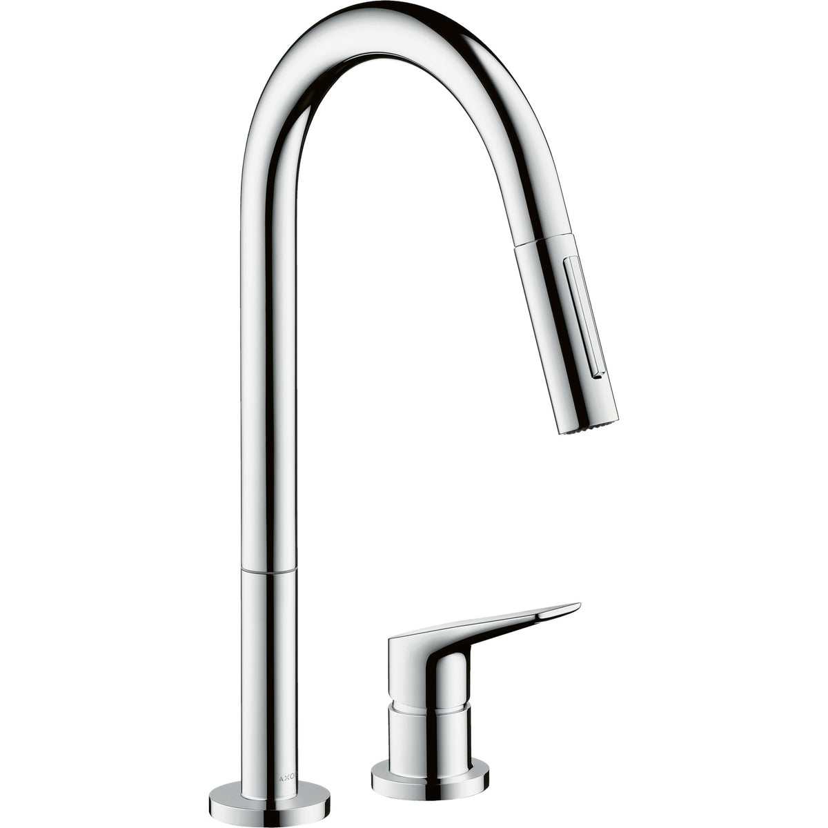 AXOR-Citterio-M-2-hole-single-lever-kitchen-mixer-220-with-pull-out-spray-Chrome-34822000