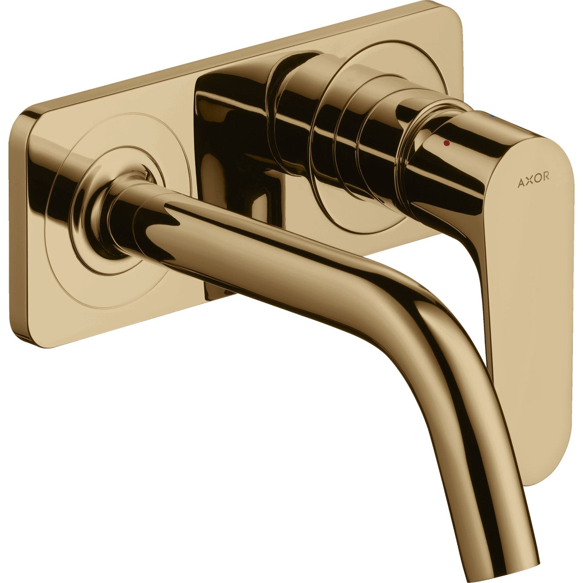 AXOR-Citterio-M-Single-lever-basin-mixer-for-concealed-installation-wall-mounted-with-spout-167-mm-and-plate-Polished-Bronze-34112130