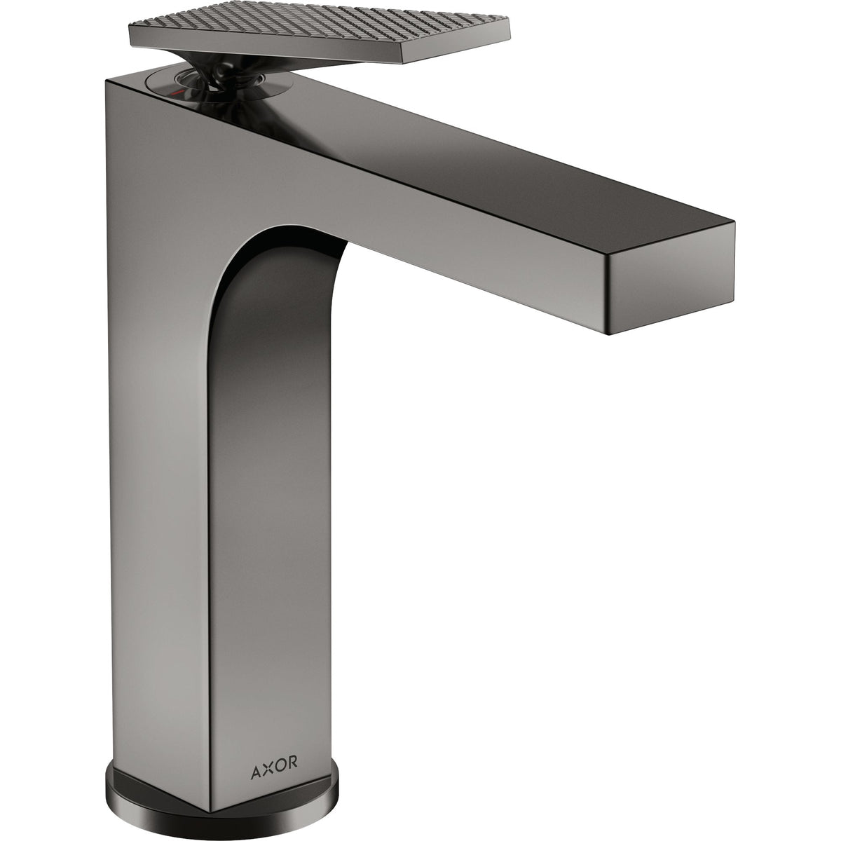 AXOR-Citterio-Single-lever-basin-mixer-160-with-lever-handle-and-waste-set-rhombic-cut-Polished-Black-Chrome-39081330