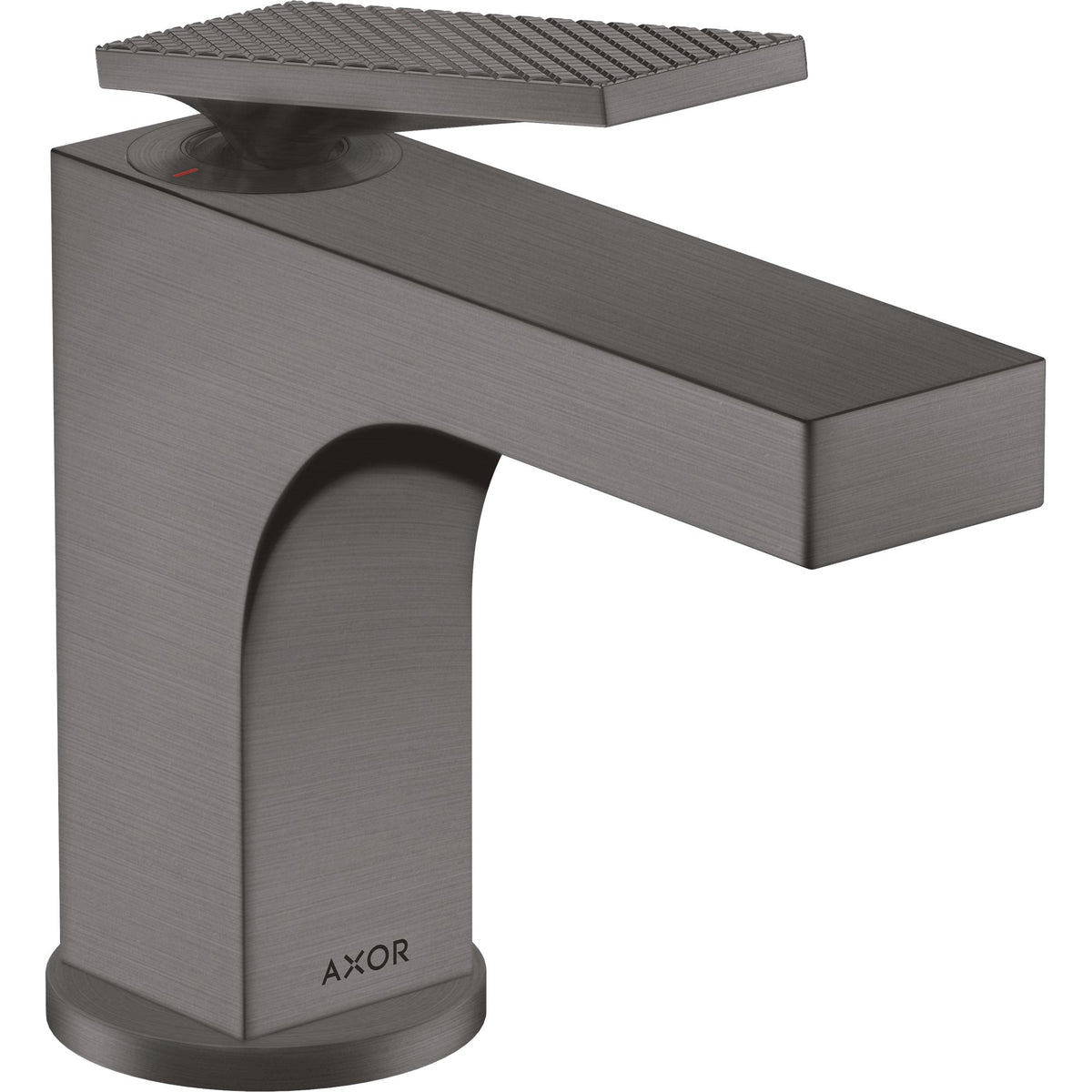 AXOR-Citterio-Single-lever-basin-mixer-90-with-lever-handle-for-hand-wash-basins-with-pop-up-waste-set-rhombic-cut-Brushed-Black-Chrome-39001340