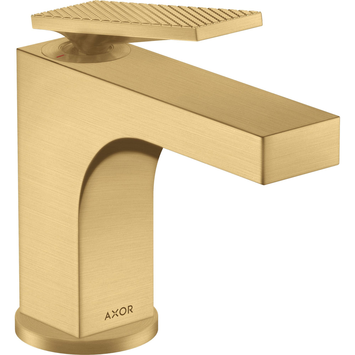 AXOR-Citterio-Single-lever-basin-mixer-90-with-lever-handle-for-hand-wash-basins-with-pop-up-waste-set-rhombic-cut-Brushed-Gold-Optic-39001250