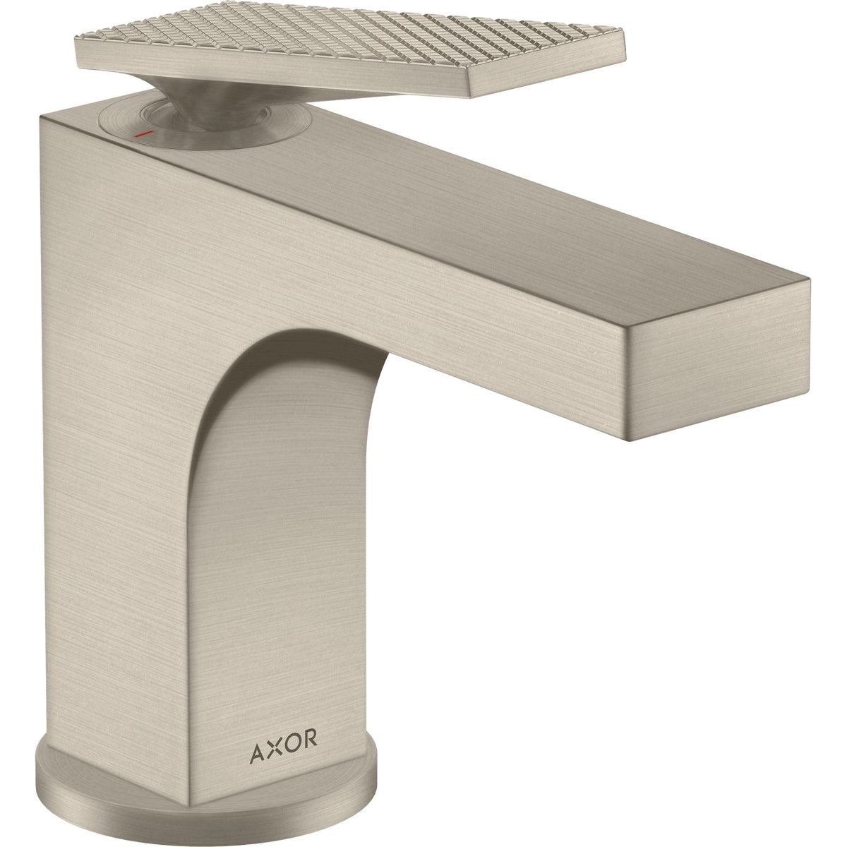 AXOR-Citterio-Single-lever-basin-mixer-90-with-lever-handle-for-hand-wash-basins-with-pop-up-waste-set-rhombic-cut-Brushed-Nickel-39001820