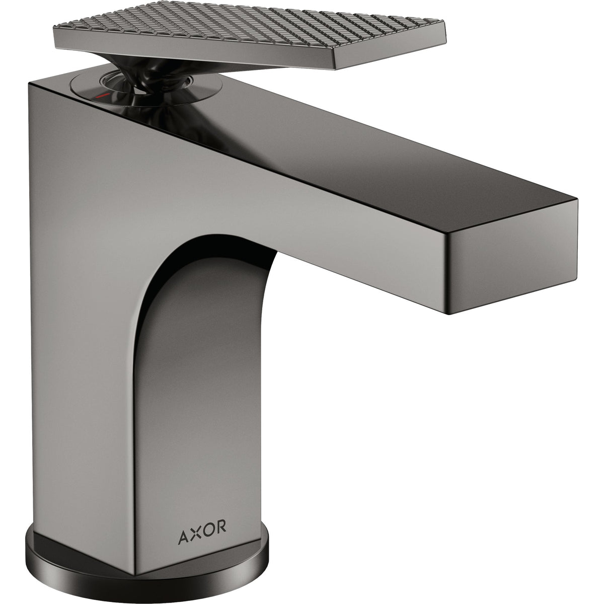 AXOR-Citterio-Single-lever-basin-mixer-90-with-lever-handle-for-hand-wash-basins-with-pop-up-waste-set-rhombic-cut-Polished-Black-Chrome-39001330