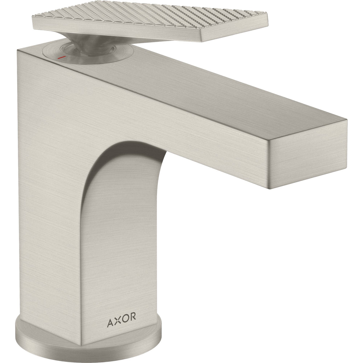 AXOR-Citterio-Single-lever-basin-mixer-90-with-lever-handle-for-hand-wash-basins-with-pop-up-waste-set-rhombic-cut-Stainless-Steel-Optic-39001800