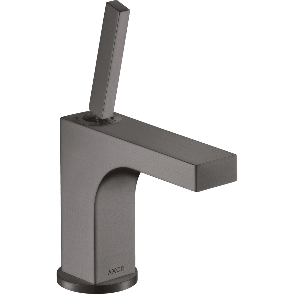 AXOR-Citterio-Single-lever-basin-mixer-90-with-pin-handle-for-hand-wash-basins-with-pop-up-waste-set-Brushed-Black-Chrome-39035340