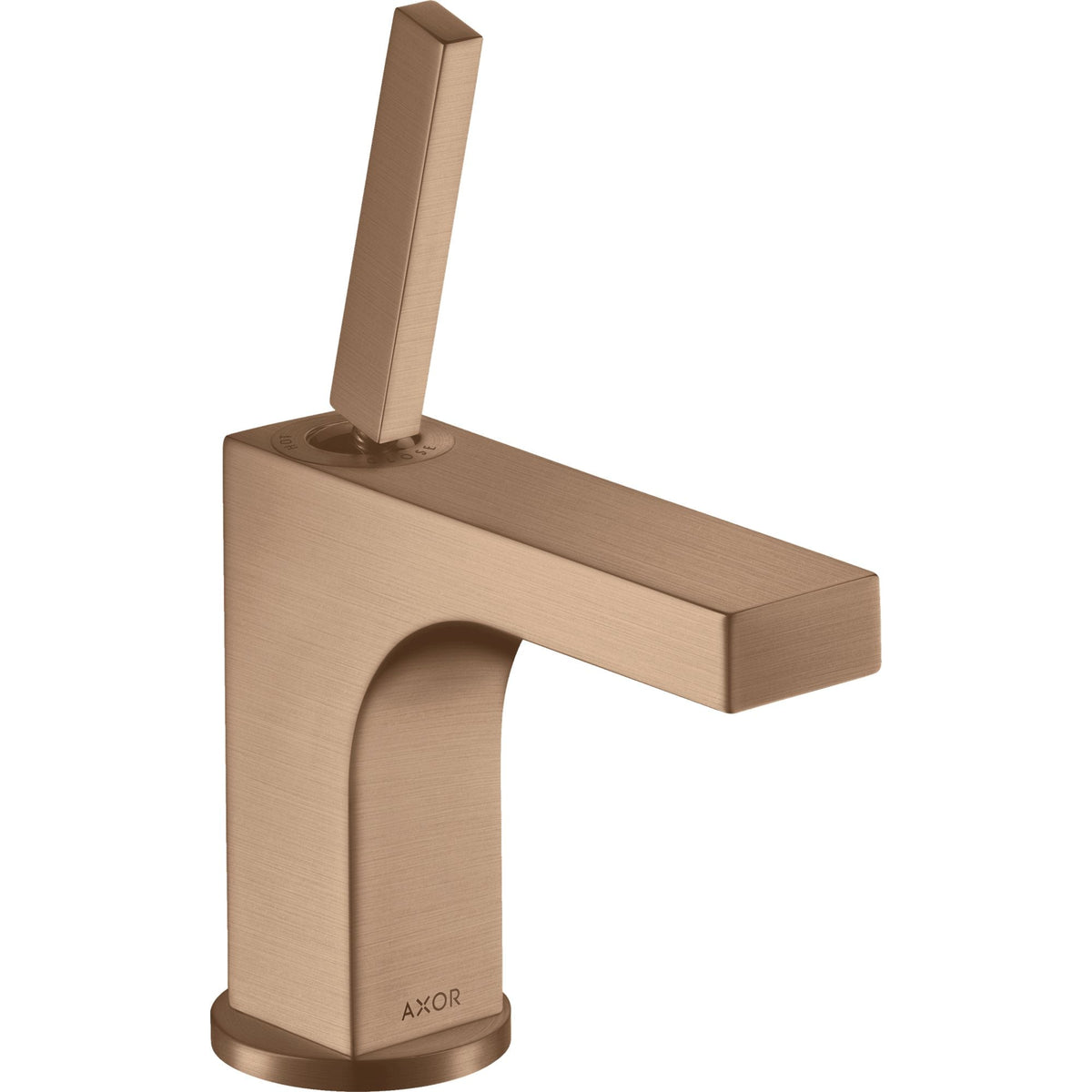 AXOR-Citterio-Single-lever-basin-mixer-90-with-pin-handle-for-hand-wash-basins-with-pop-up-waste-set-Brushed-Red-Gold-39035310