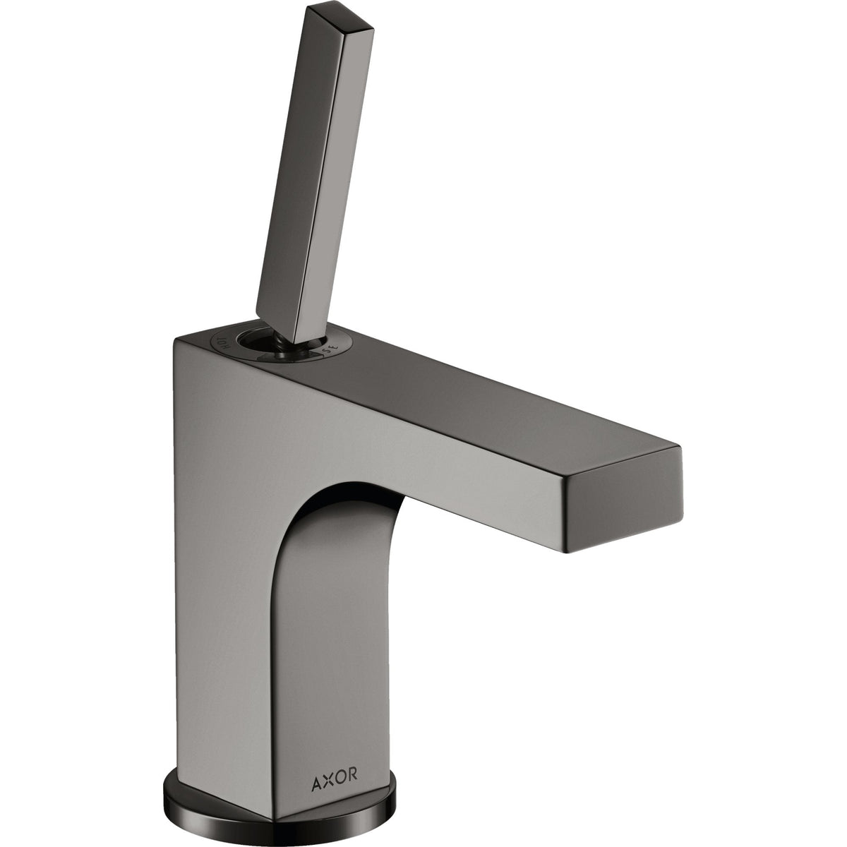AXOR-Citterio-Single-lever-basin-mixer-90-with-pin-handle-for-hand-wash-basins-with-pop-up-waste-set-Polished-Black-Chrome-39035330