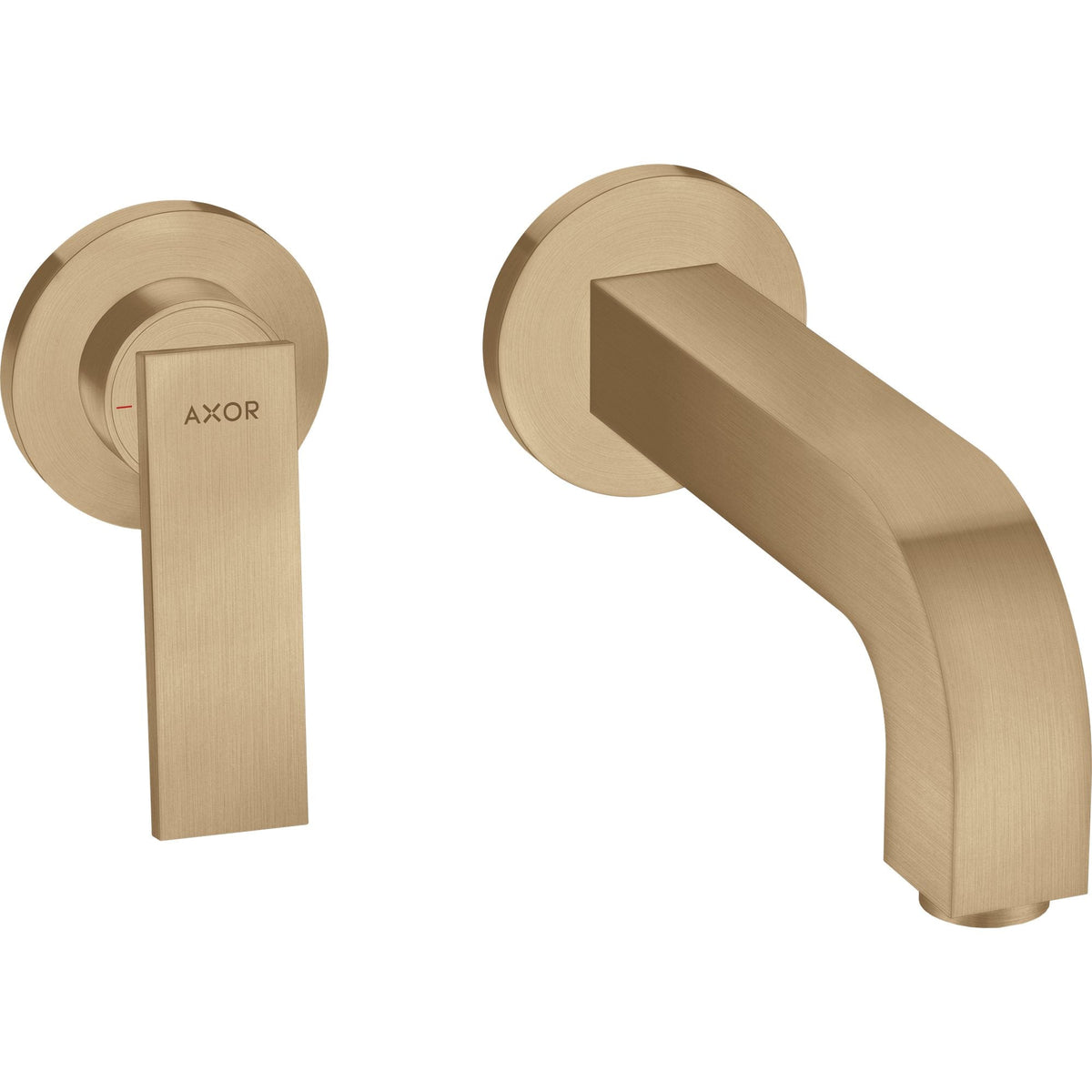 AXOR-Citterio-Single-lever-basin-mixer-for-concealed-installation-wall-mounted-with-lever-handle-spout-220-mm-and-escutcheons-Brushed-Bronze-39121140