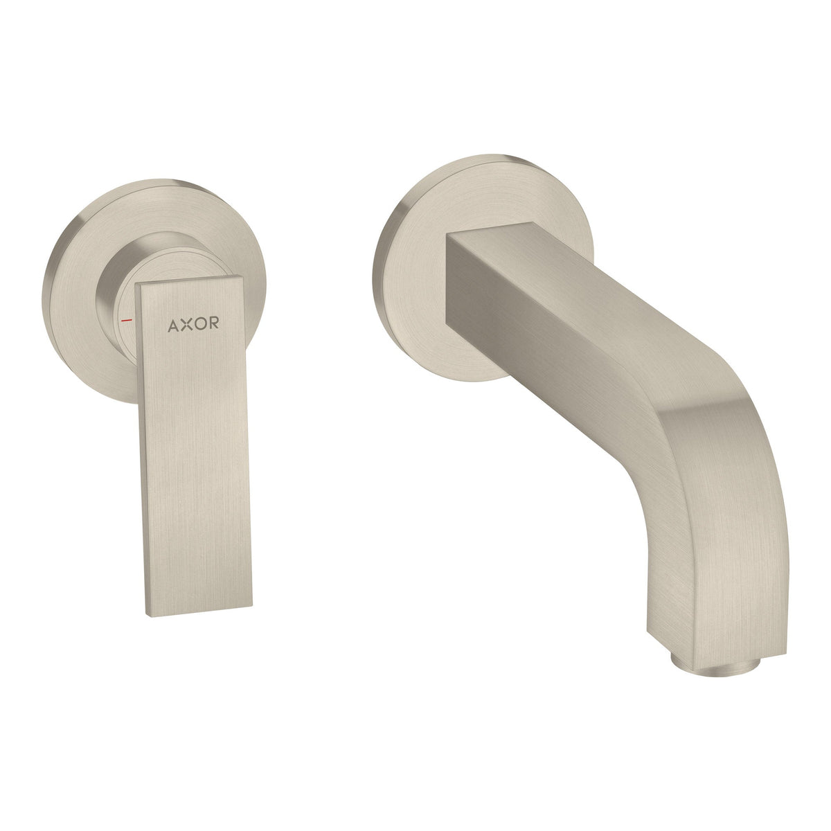 AXOR-Citterio-Single-lever-basin-mixer-for-concealed-installation-wall-mounted-with-lever-handle-spout-220-mm-and-escutcheons-Brushed-Nickel-39121820