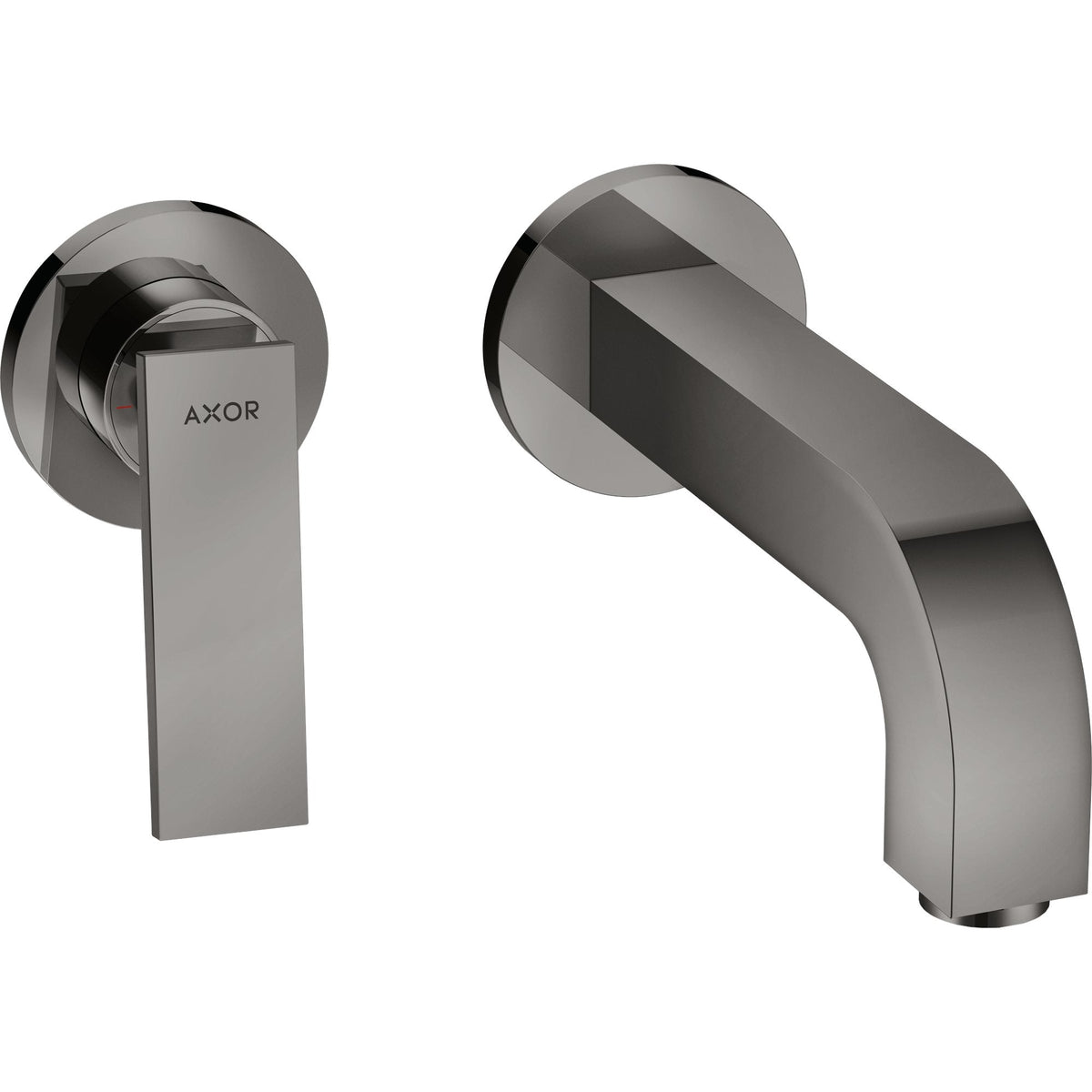 AXOR-Citterio-Single-lever-basin-mixer-for-concealed-installation-wall-mounted-with-lever-handle-spout-220-mm-and-escutcheons-Polished-Black-Chrome-39121330