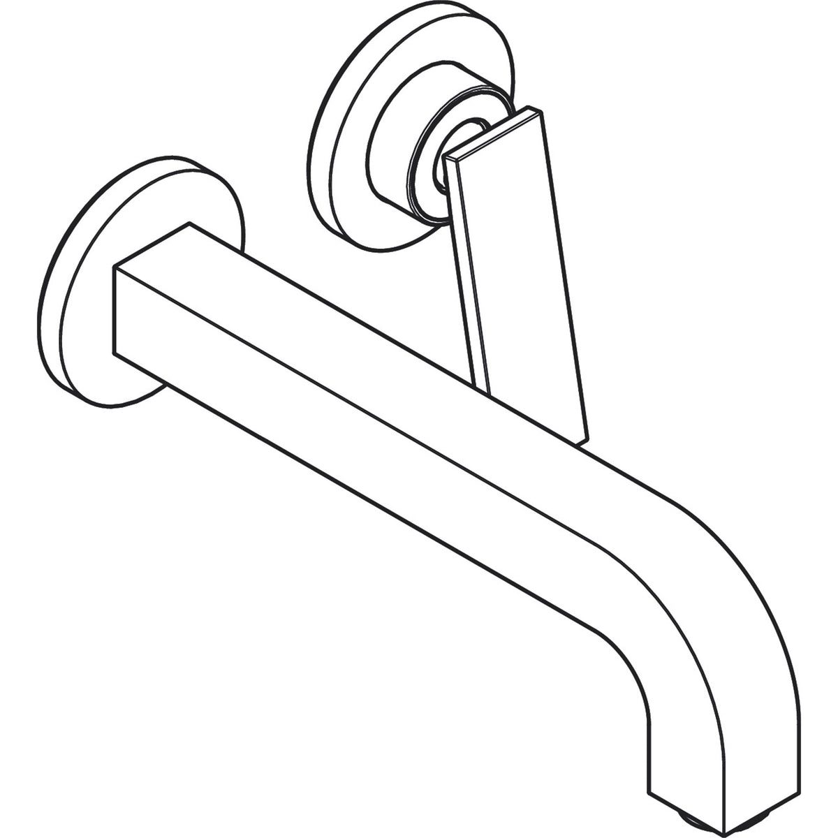 AXOR-Citterio-Single-lever-basin-mixer-for-concealed-installation-wall-mounted-with-lever-handle-spout-220-mm-and-escutcheons-rhombic-cut-39181-technical-02