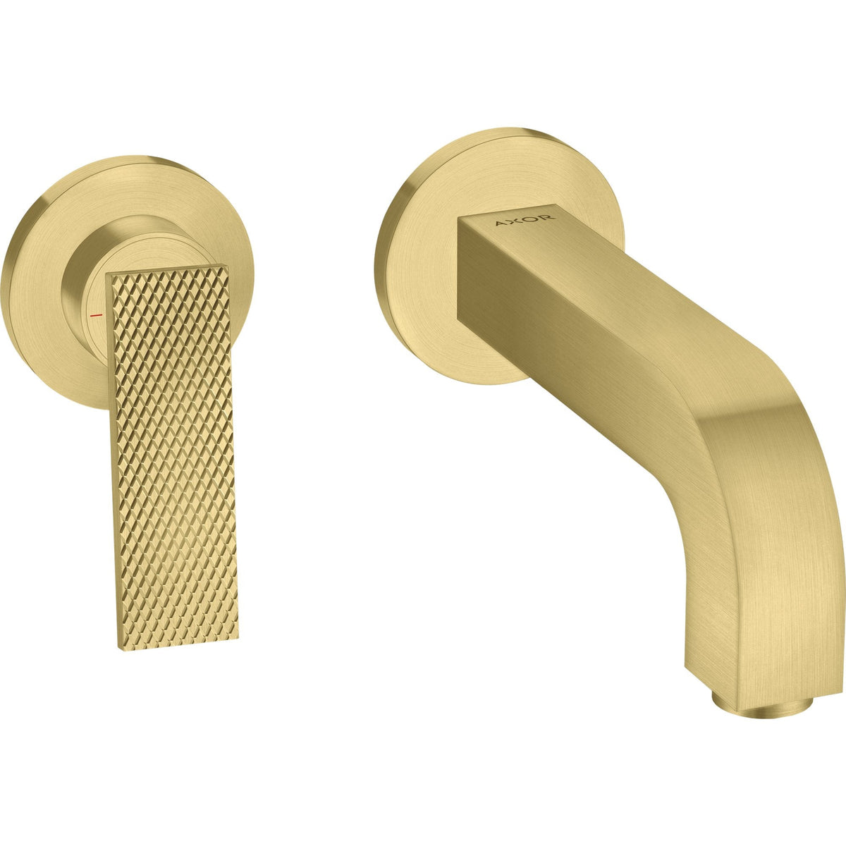 AXOR-Citterio-Single-lever-basin-mixer-for-concealed-installation-wall-mounted-with-lever-handle-spout-220-mm-and-escutcheons-rhombic-cut-Brushed-Brass-39181950