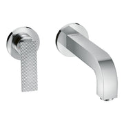 AXOR-Citterio-Single-lever-basin-mixer-for-concealed-installation-wall-mounted-with-lever-handle-spout-220-mm-and-escutcheons-rhombic-cut-Chrome-39181000