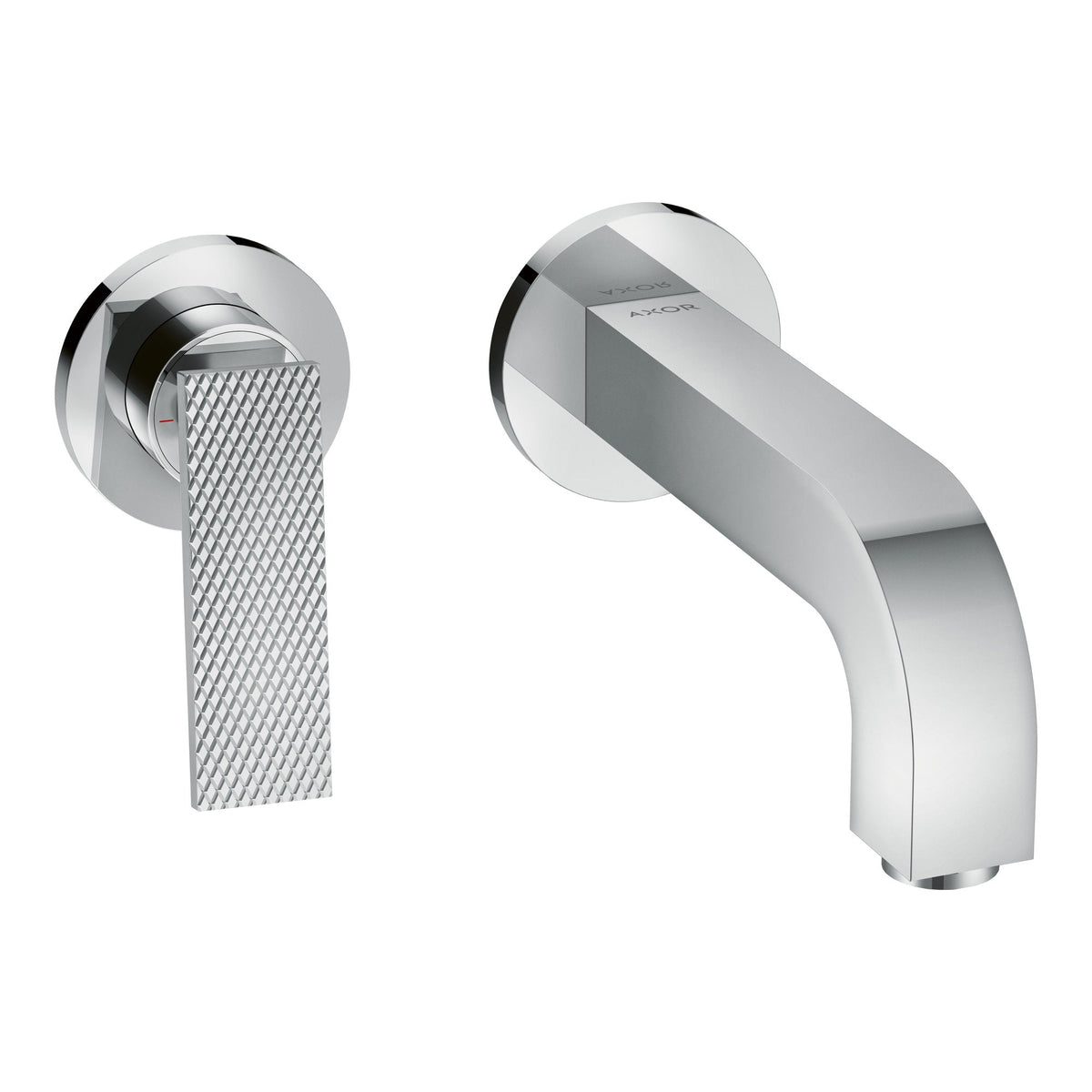 AXOR-Citterio-Single-lever-basin-mixer-for-concealed-installation-wall-mounted-with-lever-handle-spout-220-mm-and-escutcheons-rhombic-cut-Chrome-39181000