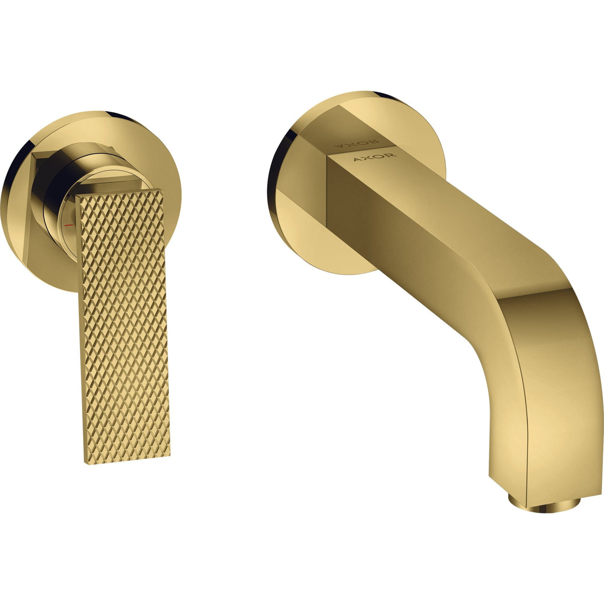 AXOR-Citterio-Single-lever-basin-mixer-for-concealed-installation-wall-mounted-with-lever-handle-spout-220-mm-and-escutcheons-rhombic-cut-Polished-Gold-Optic-39181990