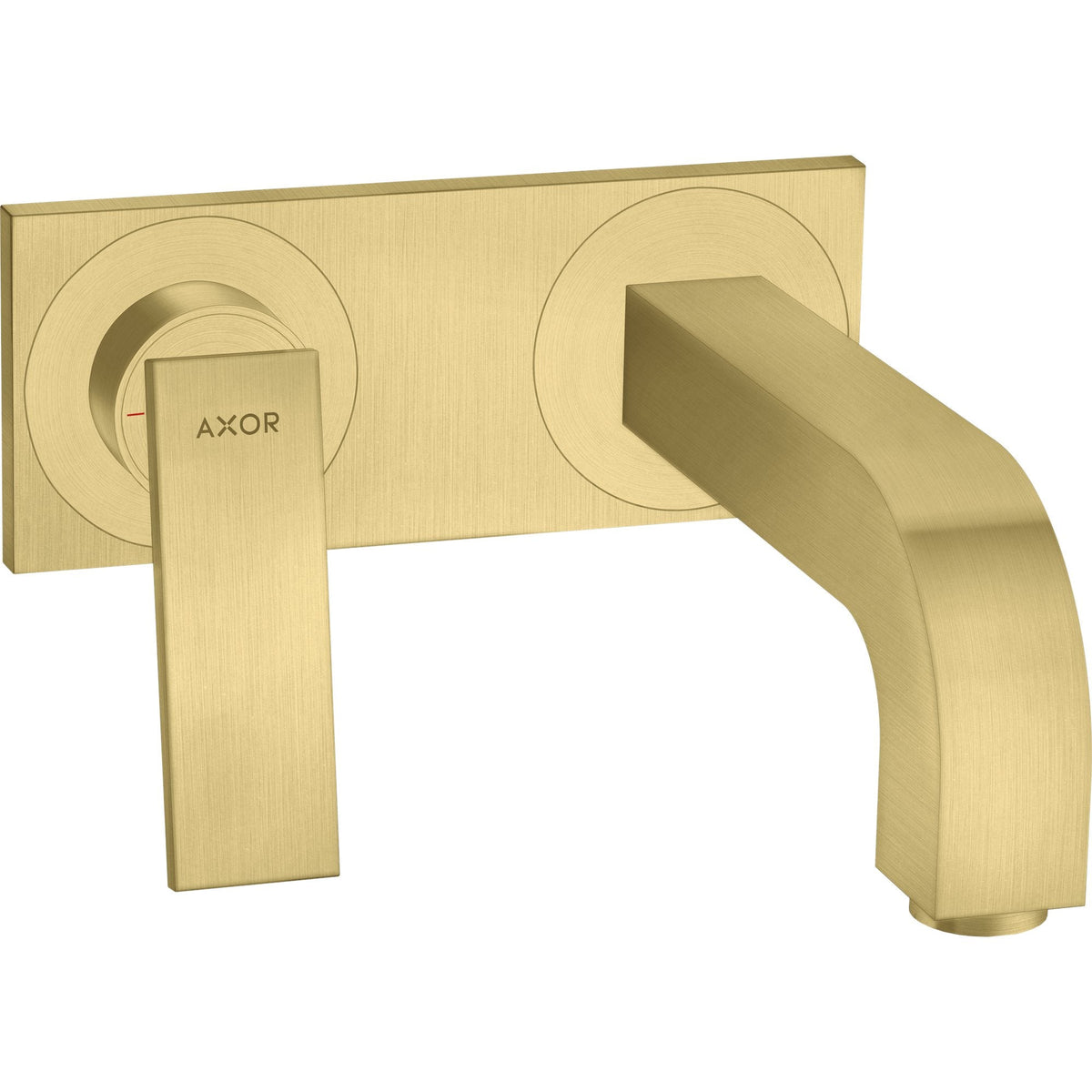 AXOR-Citterio-Single-lever-basin-mixer-for-concealed-installation-wall-mounted-with-lever-handle-spout-220-mm-and-plate-Brushed-Brass-39119950
