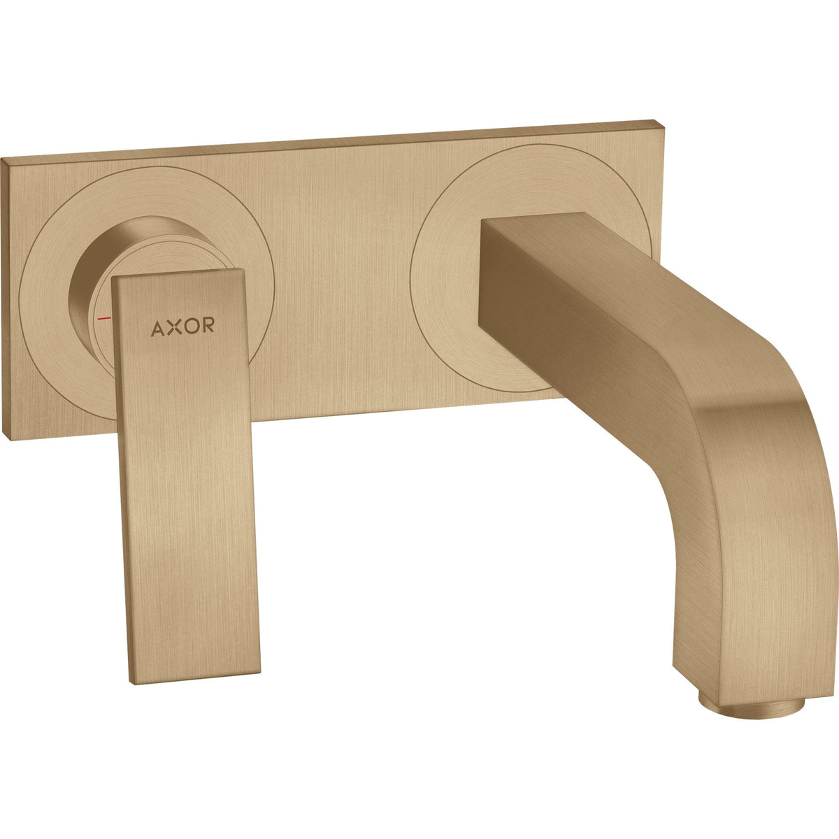 AXOR-Citterio-Single-lever-basin-mixer-for-concealed-installation-wall-mounted-with-lever-handle-spout-220-mm-and-plate-Brushed-Bronze-39119140